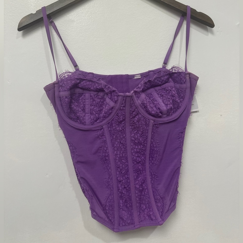 urban outfitters corset lace tank